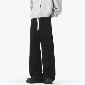 Black Casual Pants Men Fashion Oversized Wide Leg Pants Men Streetwear Loose Straight Grey Sweatpants Mens Joggers Trousers